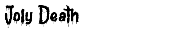 Joly Death font preview